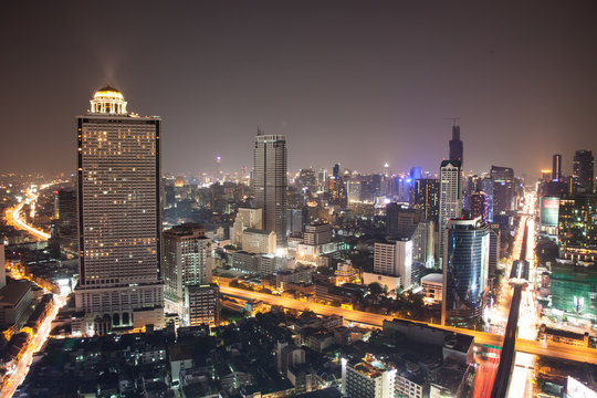The bangkok, Thailand city never sleep