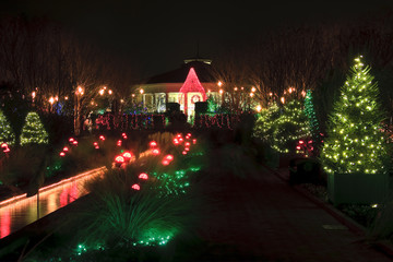 Fototapeta na wymiar Christmas at Daniel Stowe Gardens in Belmont, NC