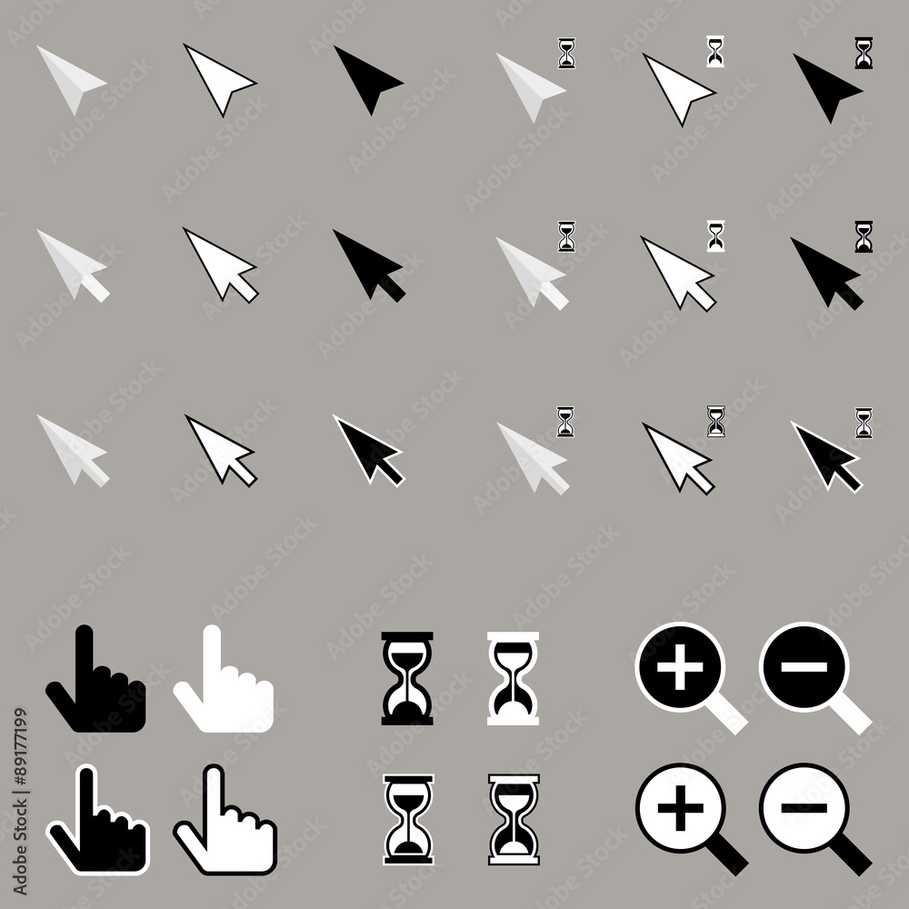 Poster cursor pointer icons.