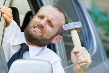 Angry and aggressive driver