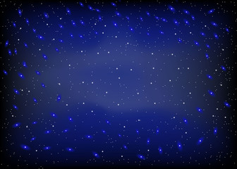Obraz premium abstract vector background with night sky and stars.