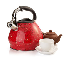 kitchen tableware isolated on white background