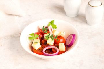 Roasted tomatoes salad
