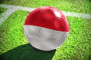 football ball with the national flag of indonesia