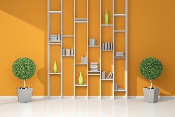Modern bookshelf.