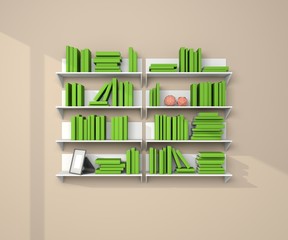Modern bookshelf.