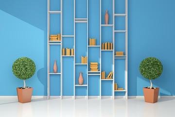 Modern bookshelf.