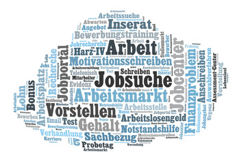 Obraz premium Jobsuche Textwolke