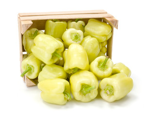 Yellow bell peppers (Capsicum annuum)
