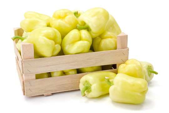 Yellow bell peppers (Capsicum annuum)