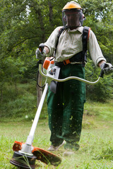 Forester with brush cutter
