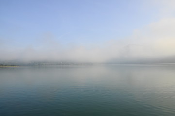 Landscape Aiguebelette lake, France