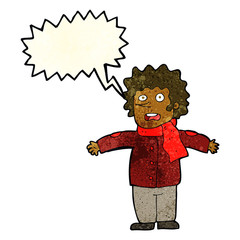 cartoon surprised man with speech bubble