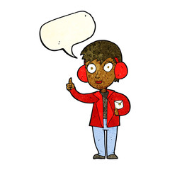 cartoon air force woman with speech bubble