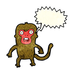 cartoon monkey with speech bubble