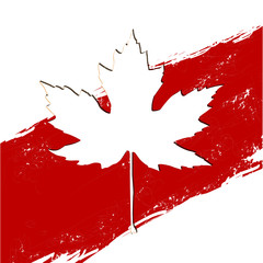 Autumnal Maple Leaf splash silhouette