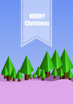 Vector : Christmas tree christmas background