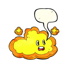 cartoon cloud with speech bubble
