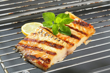 Grilled carp fillet