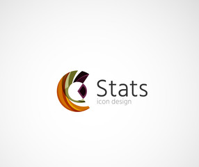 Statistics company logo design. Vector illustration. 
