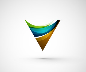 Abstract geometric company logo triangle, arrow