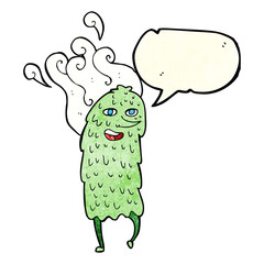 cartoon monster with speech bubble