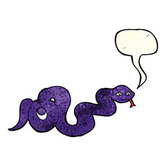 cartoon snake with speech bubble