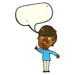 cartoon man asking question with speech bubble