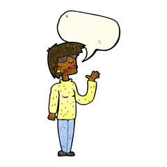 cartoon woman wearing spectacles with speech bubble