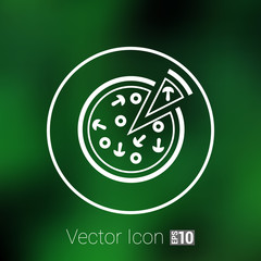 handmade pizza illustration logo concept vector food