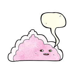 cartoon cloud with speech bubble