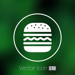 Hamburger web icon burger vector bun logo