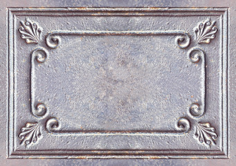 Old vintage  metal frame background