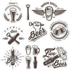 Set of vintage beer brewery emblems - 89186716