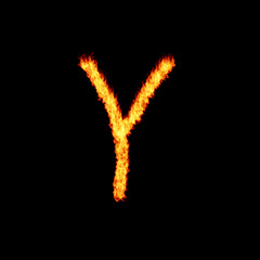 Fototapeta premium Fire letter