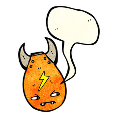 cartoon bomb with speech bubble