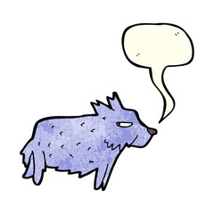 cartoon terrier with speech bubble