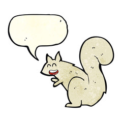 cartoon squirrel with speech bubble