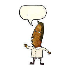 cartoon pointing man with speech bubble