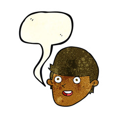 cartoon man with big chin with speech bubble