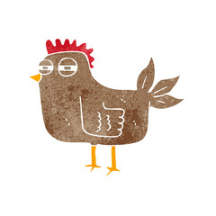 cartoon sly hen