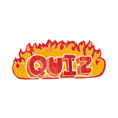quiz sign cartoon