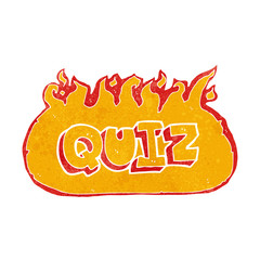 quiz sign cartoon