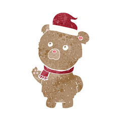 cartoon christmas teddy bear