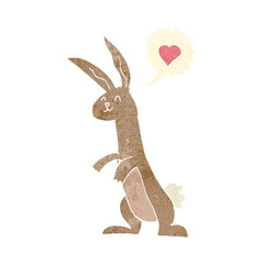 Fototapeta na wymiar cartoon rabbit in love