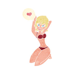 cartoon woman posing