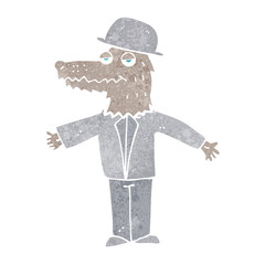 cartoon werewolf wearing hat