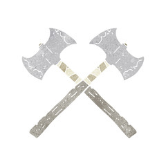 cartoon crossed axes