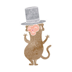 cartoon monkey wearing top hat