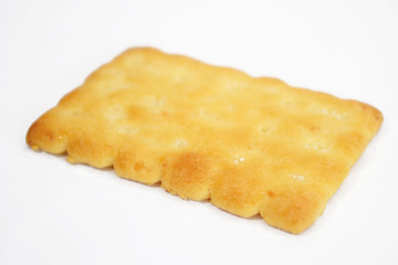 one cracker on white